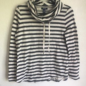 Chaps French Terry striped knit hoodie med…